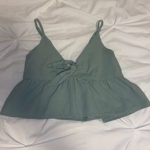 Green crop top